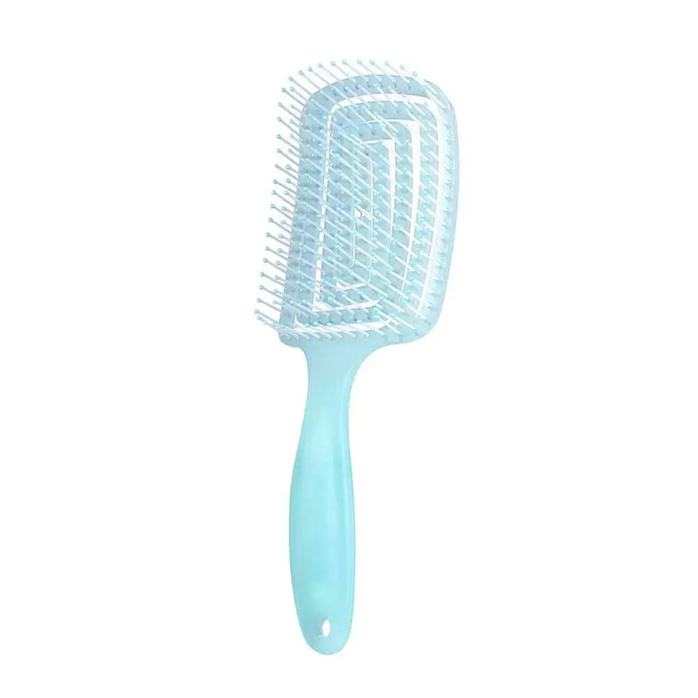 Curly Hair Massage Comb Scalp Reducing Breakage Detangling Brush Fine Qme blue 2