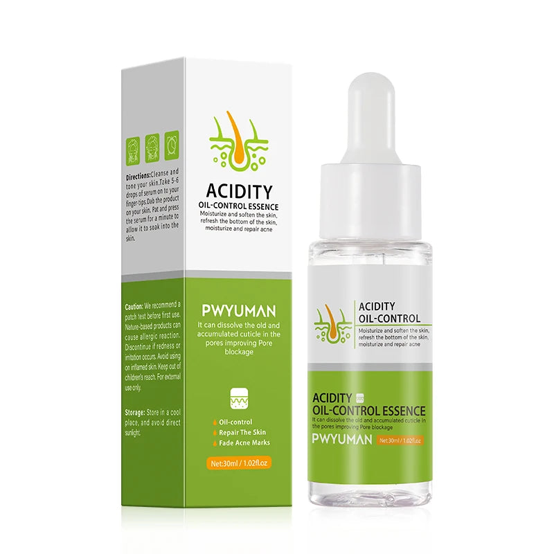 Pore Shrink Face Serum Remove Blackheads Acne Acidity Oil Control Repair Essence Moisturizing Nourish Pores Firming Facial Care Qme 1pc