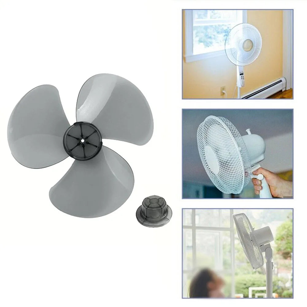 3 Leaves Plastic Fan Blade Electric Fan Accessories Household Fan Blade For Standing Pedestal Fan Suitable For 16 Inch/400mm Fan Qme