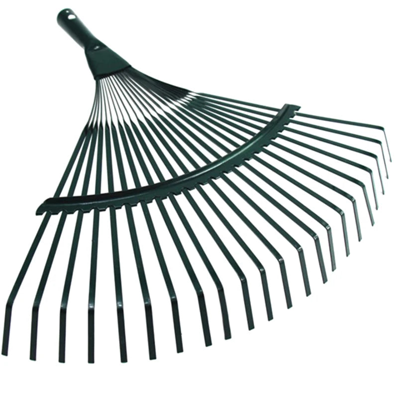 ^1Pc Shrub Rake Head 22 Toothed Garden Tool Grass Broom Shaped Steel Wire Non Toxic Agriculture Deciduous High Carbon Steel Qme