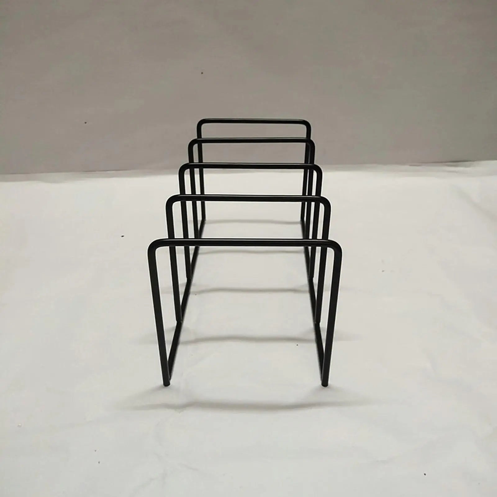 Record Holder Albums Black Iron Book Organizer Rack File Folder Qme