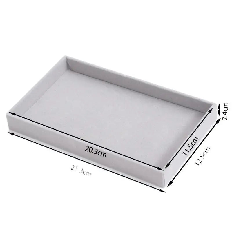 Velvet Jewelry Storage Box Earrings Necklace Ring Bracelet Jewelry Display Stand Jewelry Gold Tray Qme
