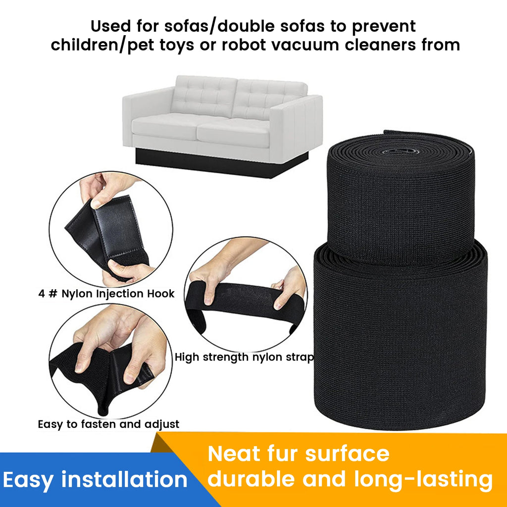 Home Under Couch Blocker Dustproof Adhesive Strap Under Couch Blocker Adjustable Multifunction Edge Baffle Fixed Strap Qme
