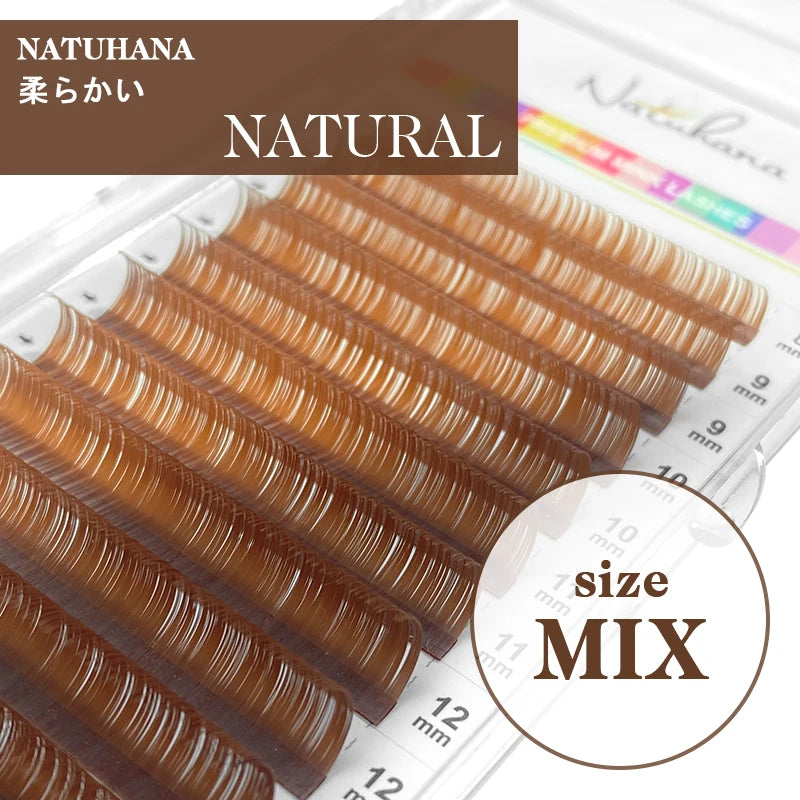 NATUHANA Colored Eyelash Extension Individual Colorful Lash Makeup Qme