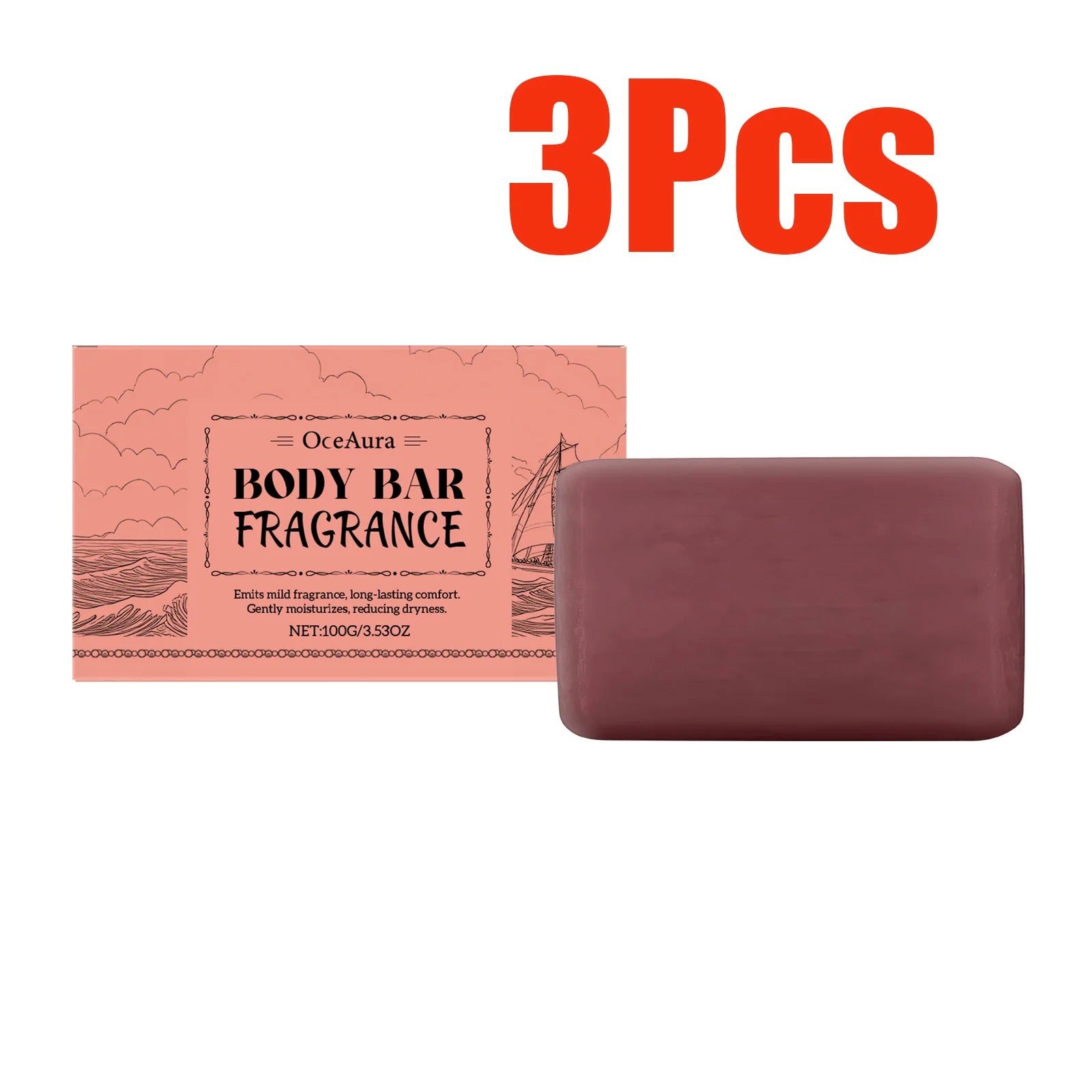 Sandalwood Scented Body Bar Moisturizing Gentle Cleansing Soap for Bath Shower Long-Lasting Fragrance Handmade Natural Skin Care Qme 300 Boxed