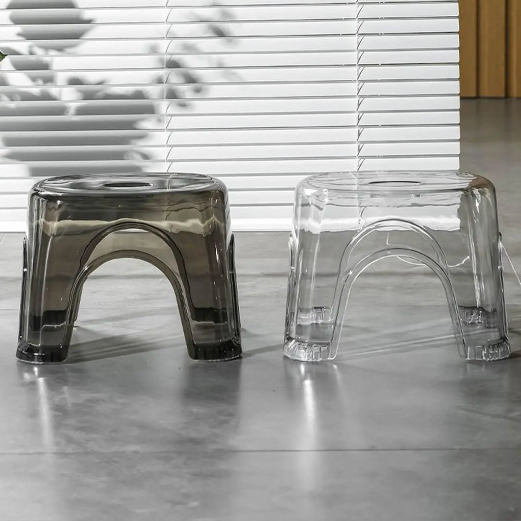 Clear Bathroom Step Stool Non-slip and Waterproof Transparent Stool Clear Stool for Bathroom Bedside Small Shower Spaces Corner Qme
