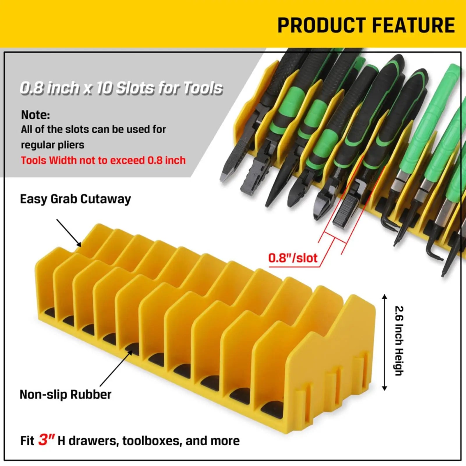 Plier Organizer Plier Holder and Cutter Organizer Sturdy Plier Storage Holder Tools Set Toolbox Storage for Cutters Hammers Hand Qme