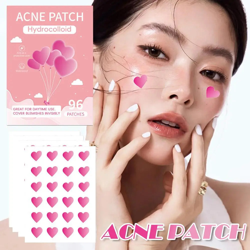 96Pcs Acne Patch Repair Acne Cleansing Invisible Breathable Waterproof Acne Cleansing Concealer Fade Clean Qme