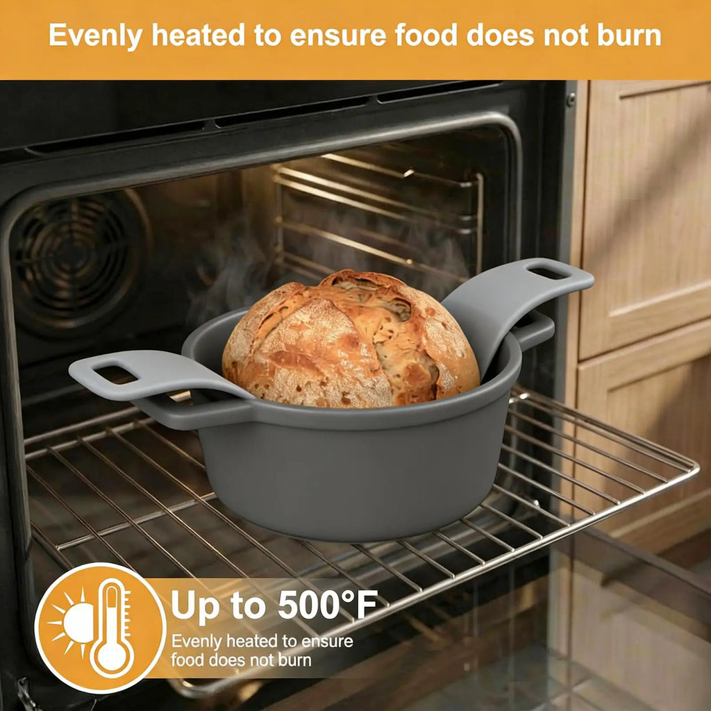 Bread Sling Round Non-stick Silicone Mat With Long Handles Bread Making Tools For Kneading Proofing Cutting Batter Flour Cooking Qme