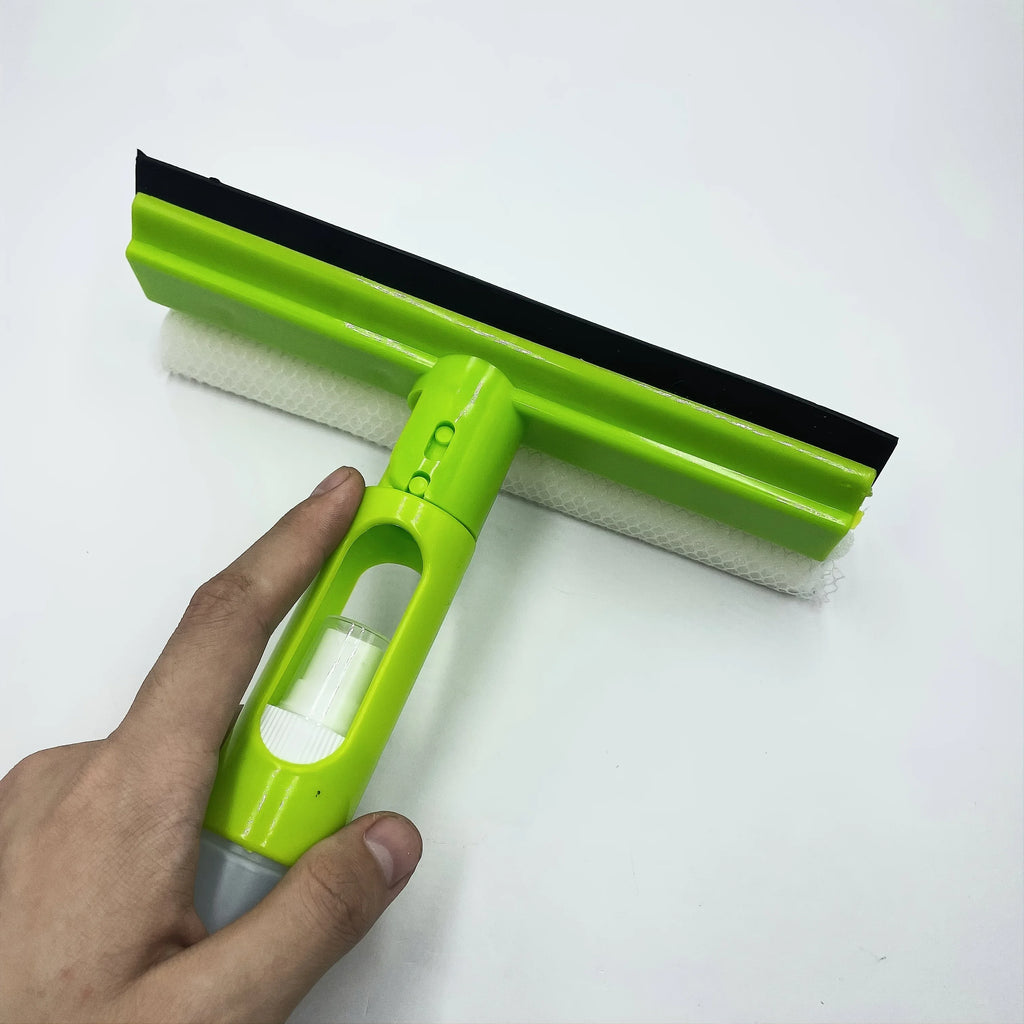 3-In-Collapsible Vehicle Window Cleaner, Versatile Rotating Spray Wiper Featuring Spray And Sponge, Without Battery Qme