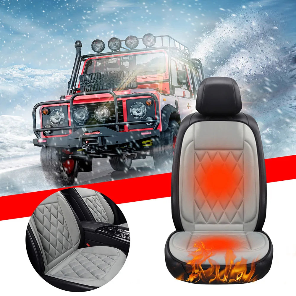Heated Car Seat Cushion 12V Heating Electric Car Seat Cushion 2 Gear Adjustable Breathable Auto Interior Accessories Qme