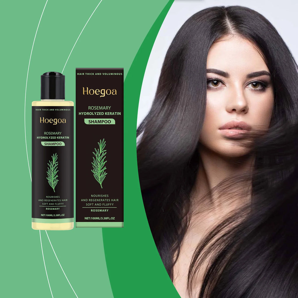 Hoegoa Rosemary Hair Shampoo Volumizing and Thickening Strengthening and Oil Control Nourishes and Repairs Hair Oil Adds Volume Qme