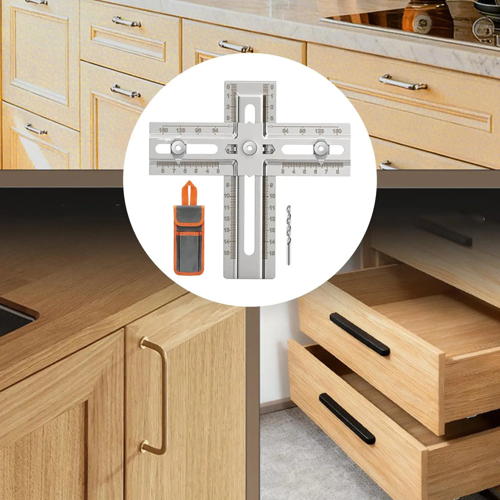 Cabinet Handle Jig DIY Stainless Steel Convenient Template Tool Qme