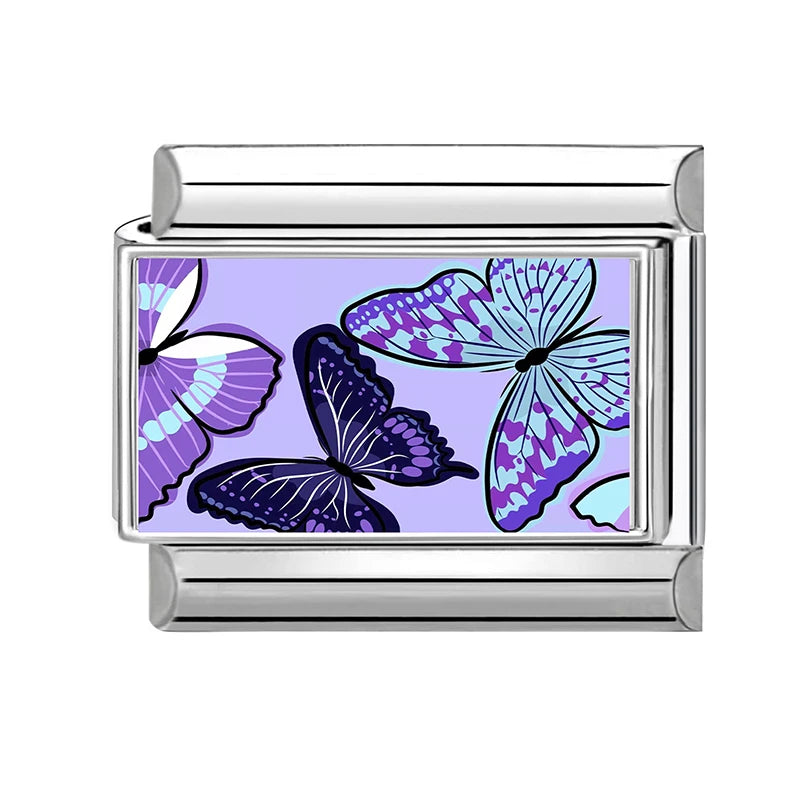 Fashion OVER Love Eyes Fish Colorful Charm Bracelet Fit Stainless