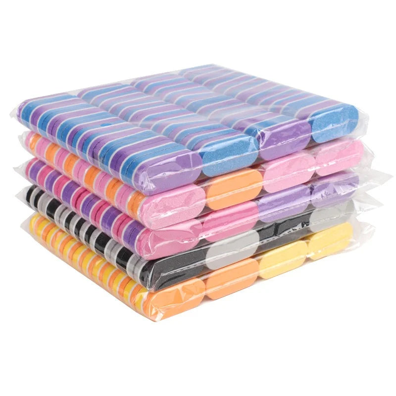 10/50/100pcs mix Professional Buffer Sponge Nail File Mini Double-sided Nails Art Blocks Polishing Manicure Pedicure Qme