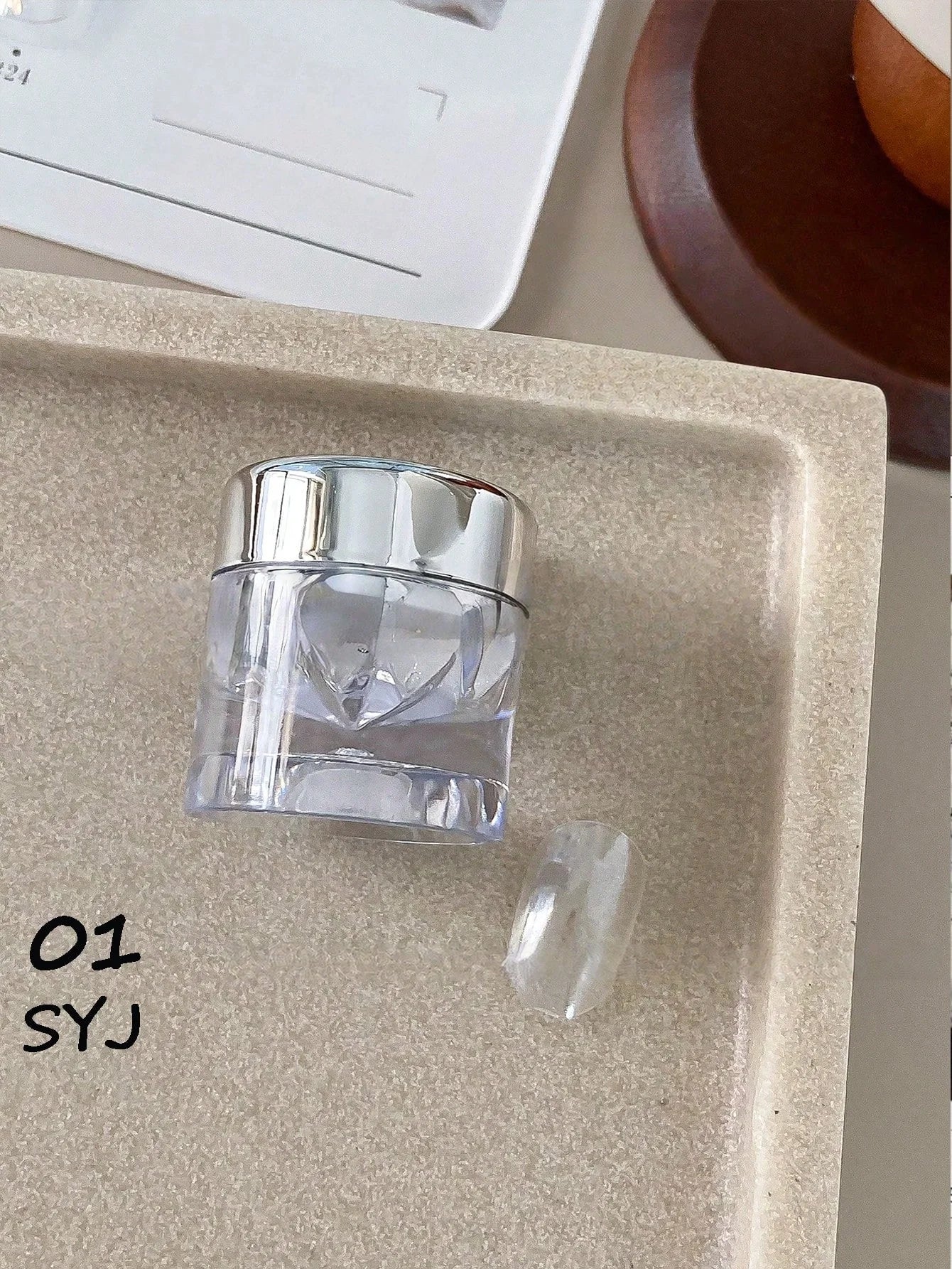 1 High-end Mirror Magic Powder Storage Box Colorful Bright Nail Art Qme 01