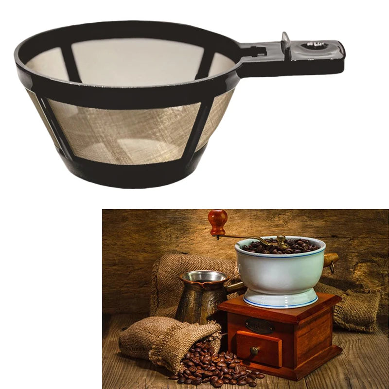 1x Reusable Coffee Filter Basket Cup Style Coffee Machine Strainer Mesh. Qme