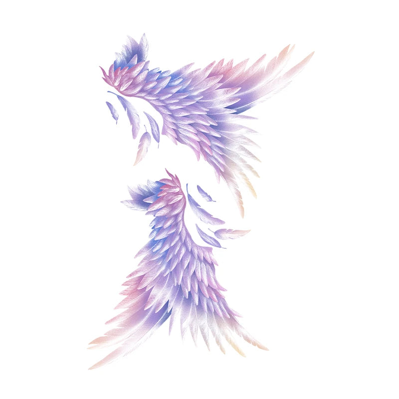 1 pc "Soaring Desire" hip tattoo sticker for women. Vibrant, sexy design ideal for fashionable neck art or scar cover-up. Realis Qme