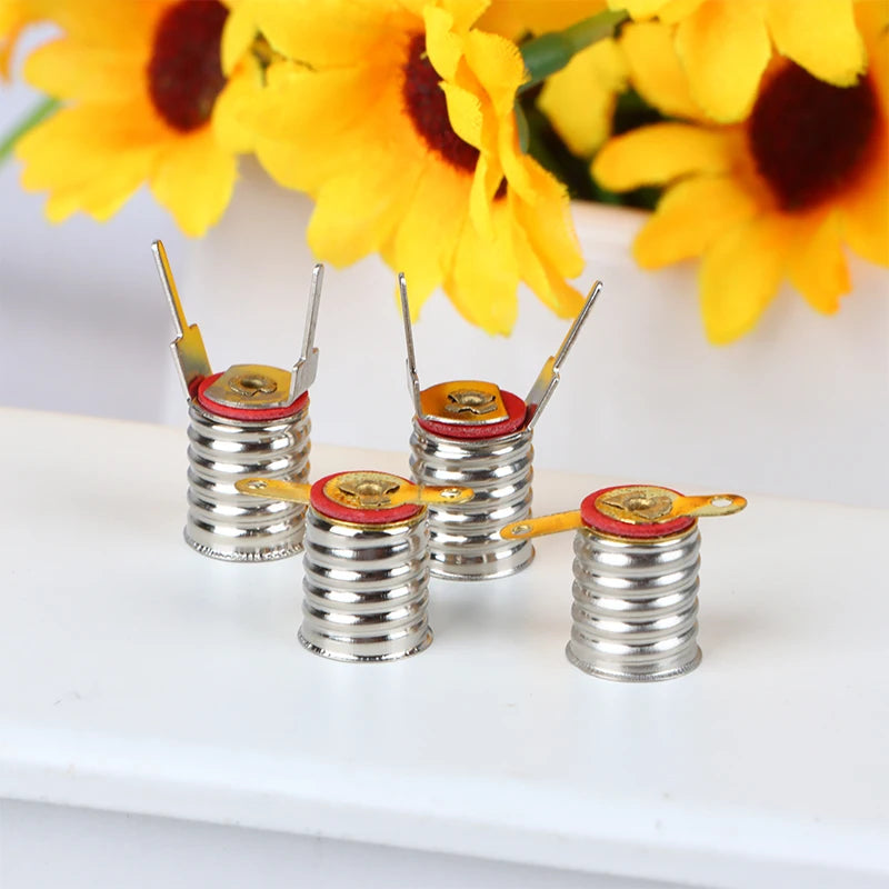 10Pcs E10 Lamps Base Holder Bulbs Light Base Socket Home Experiment Circuit Electrical Test Accessories Qme