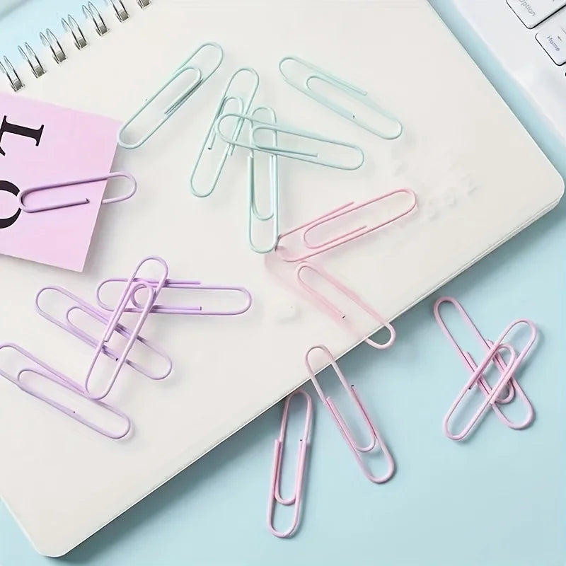 20 Macaron Colored Paper Clip Boxes Clips Qme