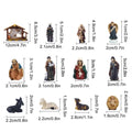 Nativity Set Resin Christmas Manger Religious Christmas Manger Nativity Figurine Set for Bookshelf Entryway Fireplace Windowsill Qme set