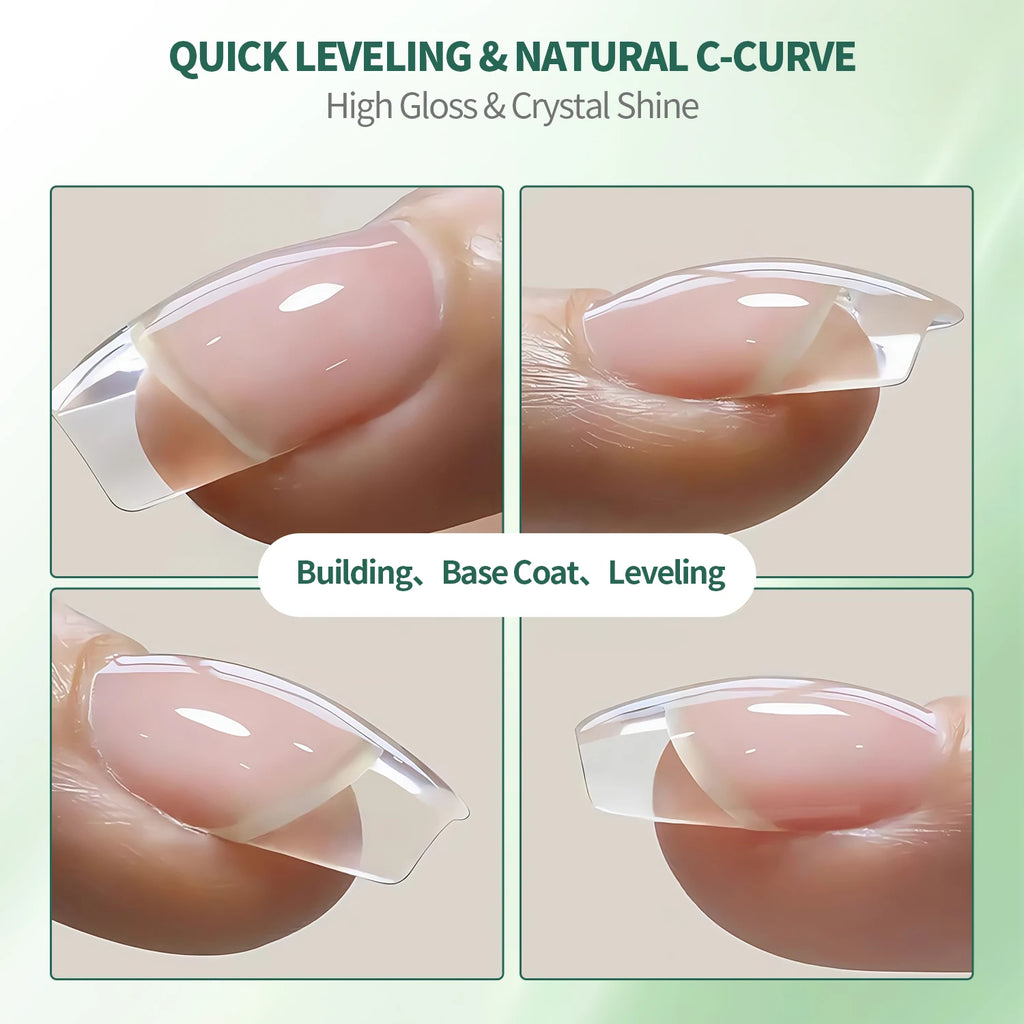 Nailpop 7-in-1 Builder Nail Gel Fast Building Polish Clear White Pink Qme