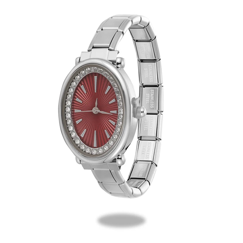 Y2K Wholesale High Quality Colorful Flowers Stainless Steel Watch Bracelets Women's 9mm DIY Italian Charm Bangle Jewelry Gifts Qme Style 34