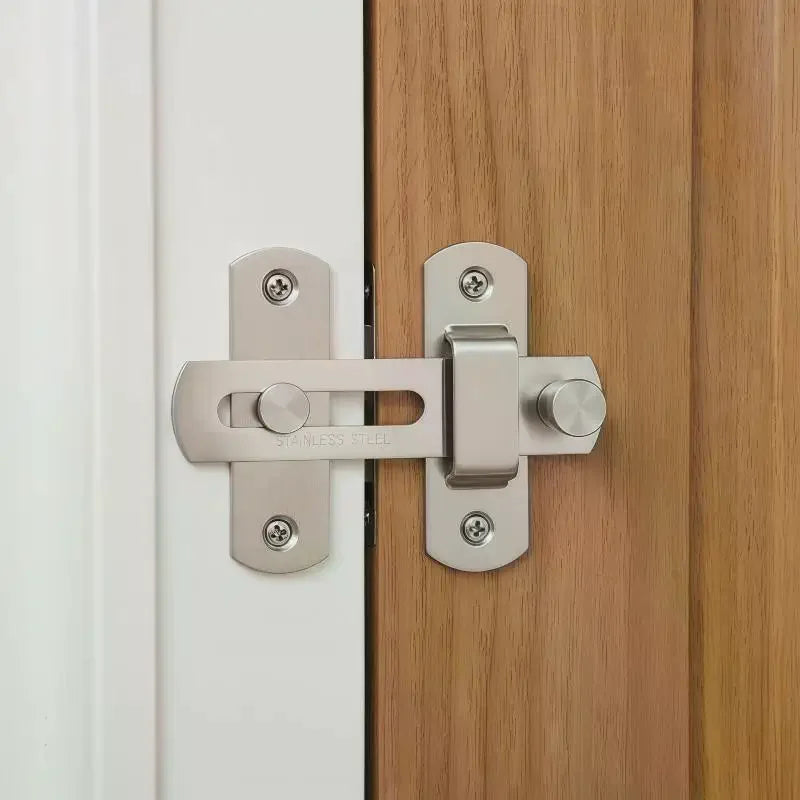 Thick Stainless Steel Door Latch Lock Hardware Gate Latches Anti Theft Easy Install For Home Bathroom Cabinet Doors Qme