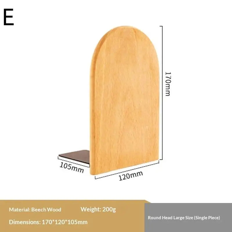 Nature Wooden Bookends Desktop Bookshelf Desk Organizer Office Home Qme E