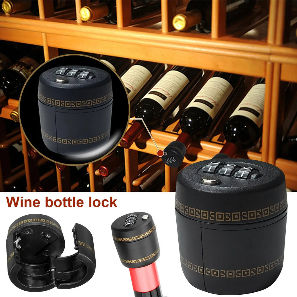 NEW Wine Lock Cap Wine & Liquor Bottle Top Stopper Lock Bottle Stopper For Wine & Liquor Bottle Whiskey Bottle Mouth Qme