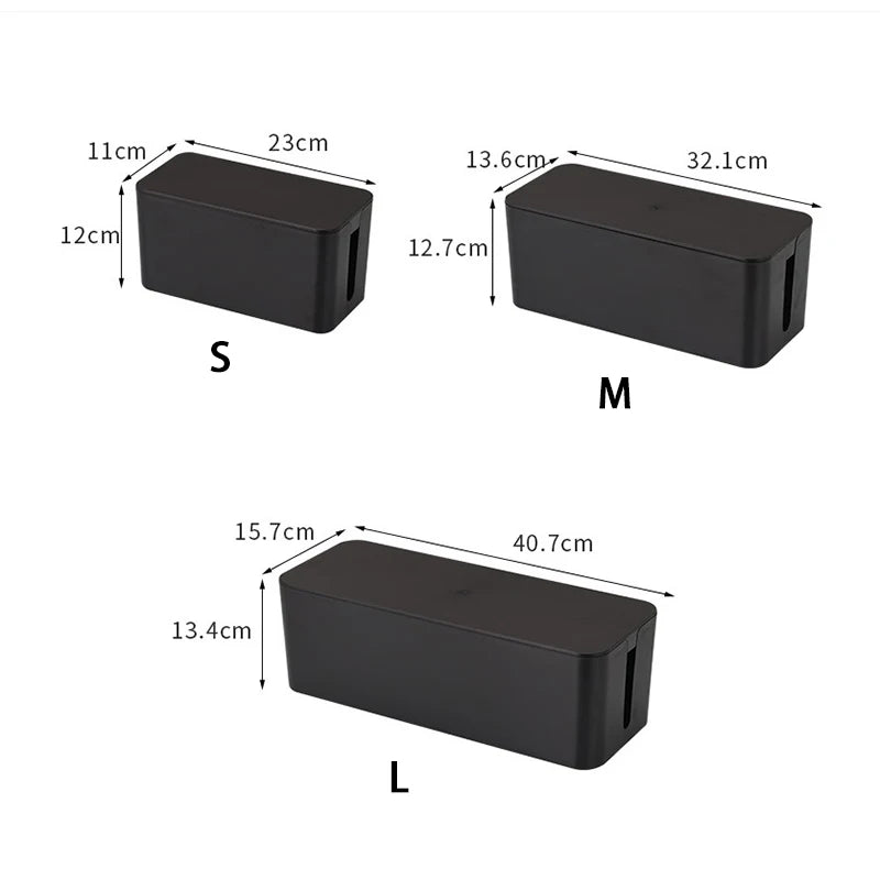 Dust Charger Socket Organizer Network Bin Cable Storage Box Power Qme