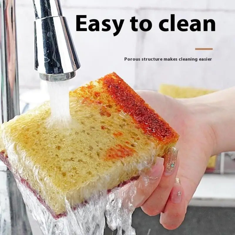 Kitchen Stain Removal Sponge Clean Cotton Dishwashing Wipes Bathroom Qme