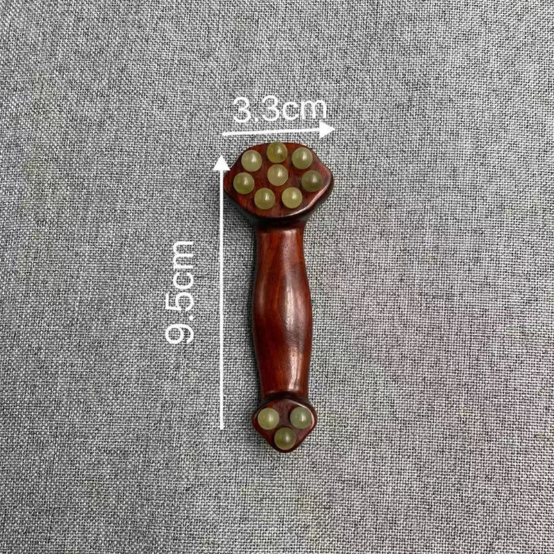 Double Ended Facial Fascia Lifting Tool 11 Brass Gold Bead Sandalwood Qme A rosewood