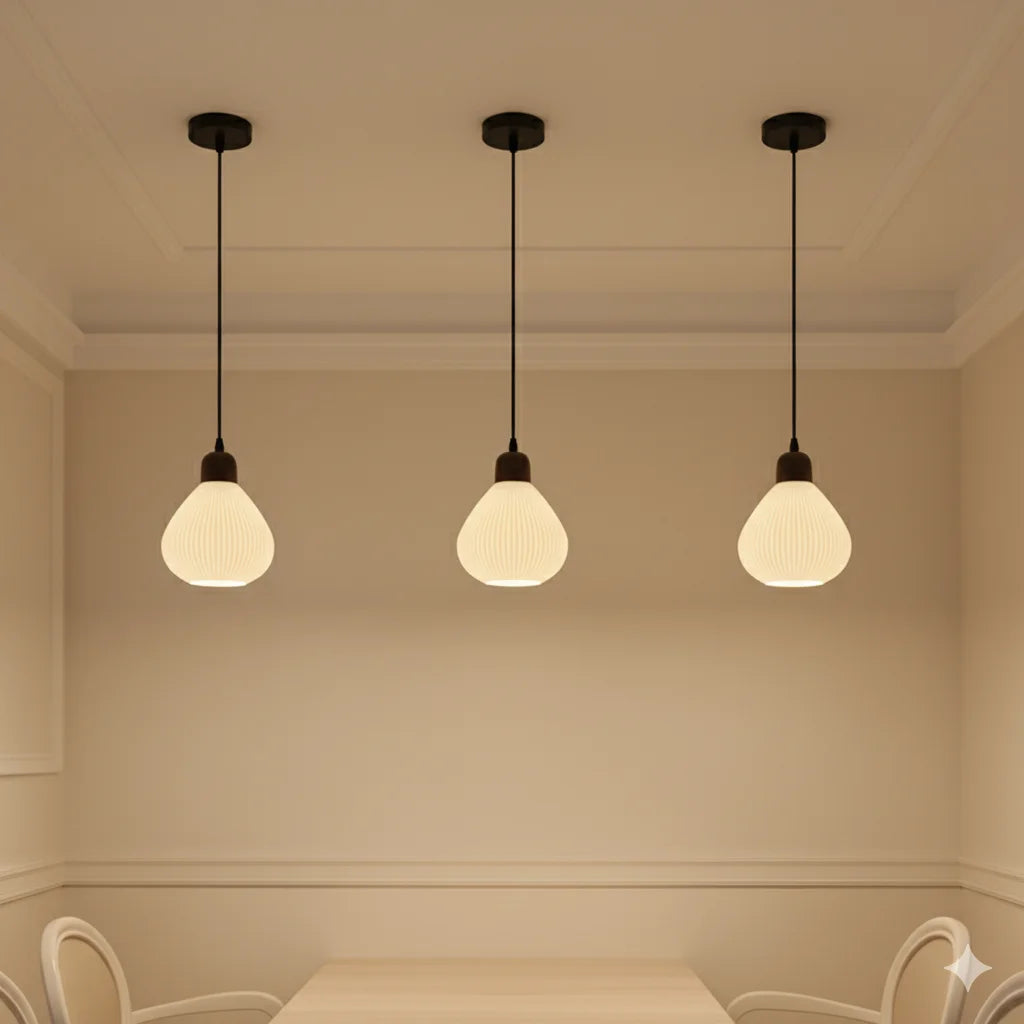 White Pendant Lights For Kitchen Dining Room Home Decor Bar Dining table Glass Hanging lamp Aisle Ceiling Lamp Qme