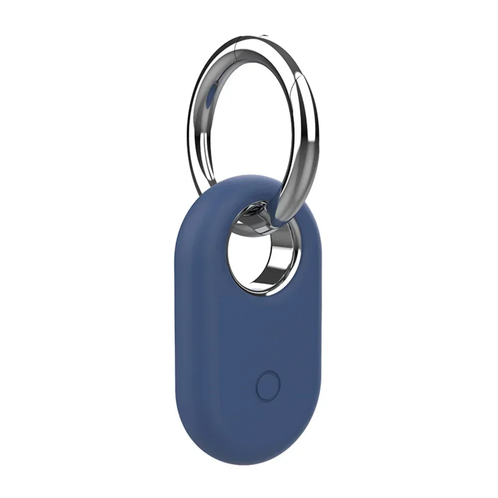 For Samsung Galaxy SmartTag 2 Locator Tracker Case Keychain Anti-Scratch Protective Skin Cover For Smart Tag Tracker Holder Qme 1PC Blue