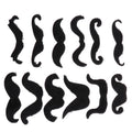 Black Fake Moustaches Self Adhesive Joke Mexican Novelty Party Supply Qme ONE SIZE