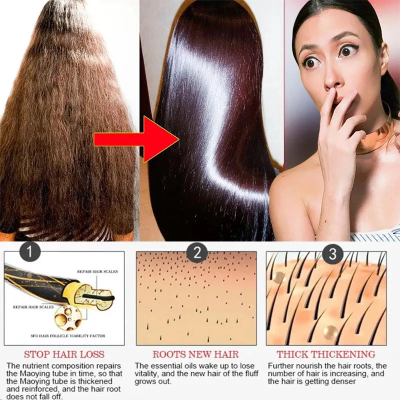 +Magical Hair Mask Collagen Keratin 5 Seconds Repair Damaged Frizzy Hair Smooth Deep Moisturize Nourishing Hair Care Product Qme
