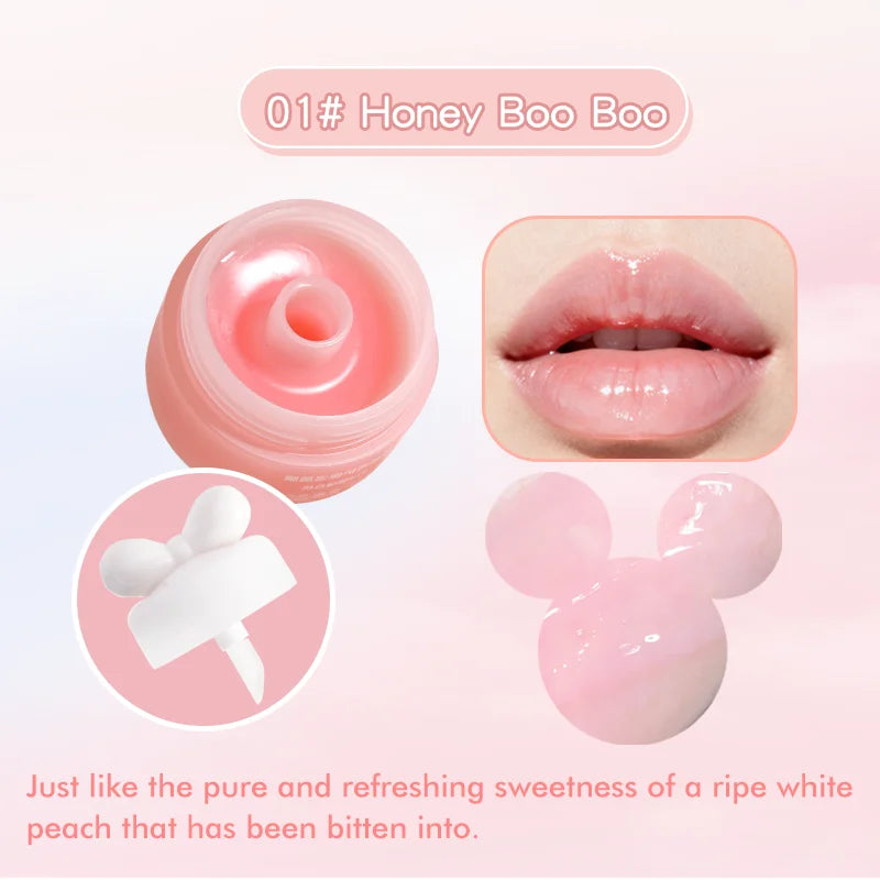 Fruit Flavored Jelly Lip Balm - Long-Lasting Hydration, Moisturizing & Nourishing Lip Oil, Day & Night Lip Care With Vitamin E Qme 01