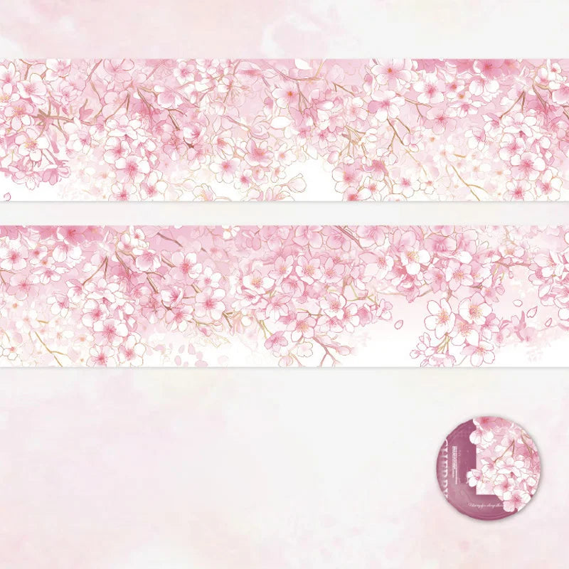 50mm X 2m Washi Tape Sakura Cherry Blossom DIY Scrapbooking Journal Planner Stickers for Phone Case Notebook Decoration Qme 1