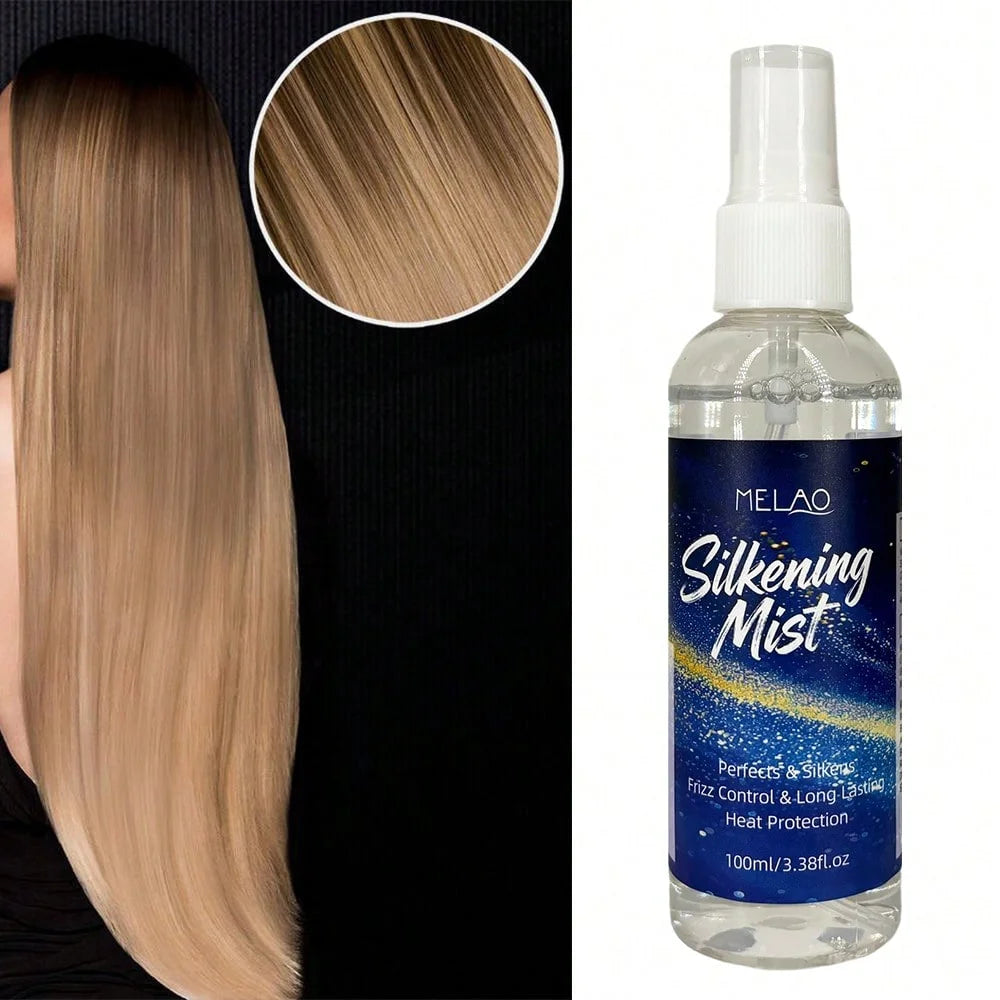 MELAO Hair Silkening Mist, Perfect & Silky, Frizz Control & Long Lasting Heat Protection, Adds Shine & Smoothness Qme MELAO-070