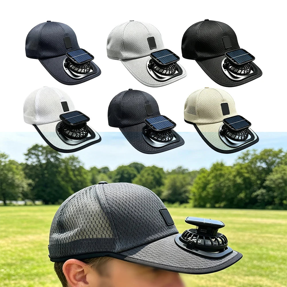 For Outdoor Sports Uv Protection Cap Solar Fan Hat For Sunny Days Comfortable Sun Protection Hat Adjustable Sunhat Qme