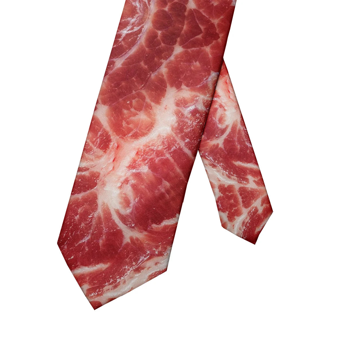 Unisex Meat Design Tie Fashion Food Printing Men's Fun Wedding Party Qme