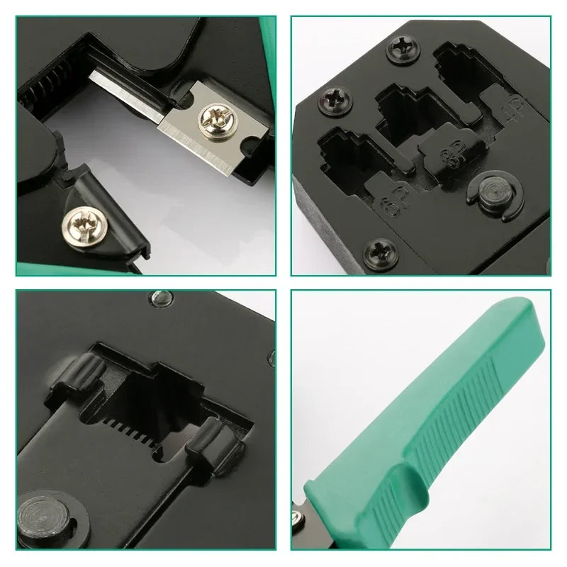 Stripping Crimping Pliers Network Cable Clamp Pliers +Professional Network Cable Tester RJ45 RJ11 RJ12 CAT5 UTP LAN Cable Tester Qme
