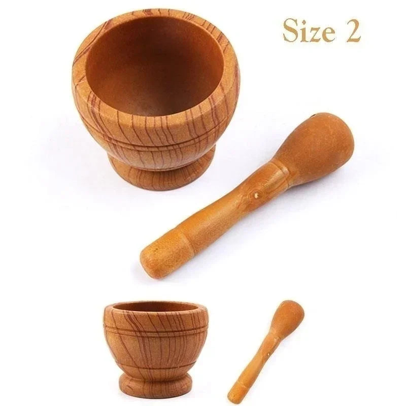 Manual Garlic Crusher Mortar Pestle Multifunctional Spice Grinder Qme Size2