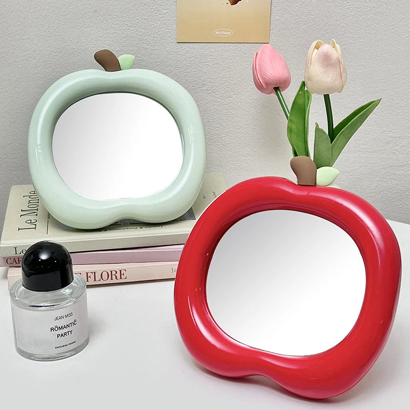 Apple-shaped Decorative Mirror Desktop Makeup Bedroom Dormitory Home Qme