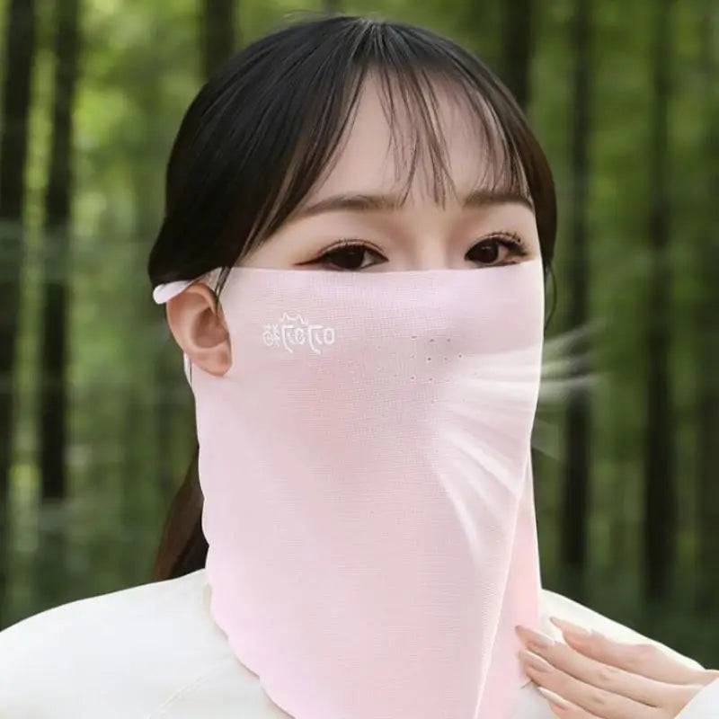 Ice Silk Mask Cycling Sunshade UV Protection Face Neck Sunscreen Men Qme