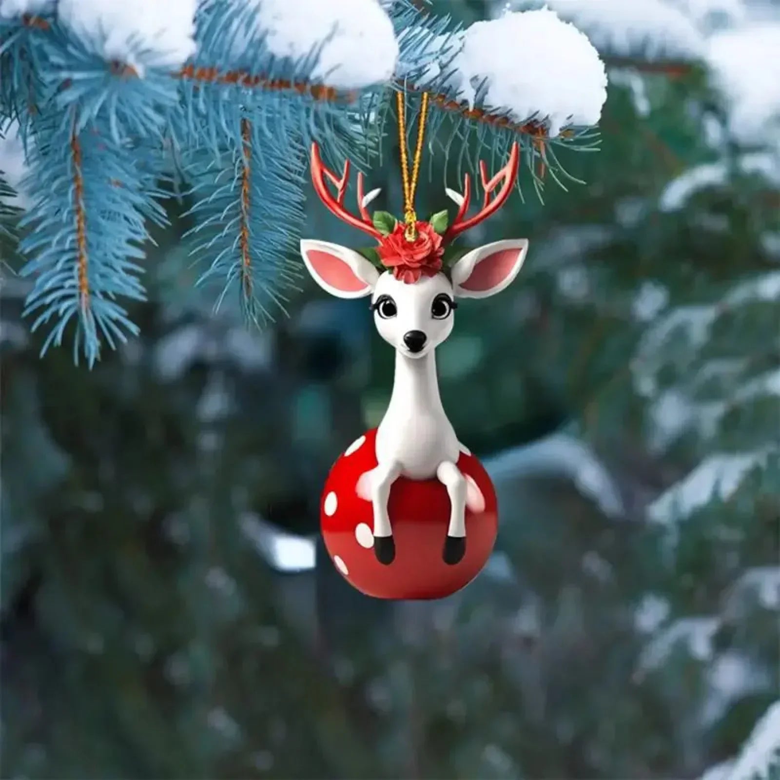 Christmas Pendant Home Decoration Christmas Hanging Cartoon Giraffe Pattern Christmas Tree Hanger Car Hanging Festive Supply Qme C 3pcs