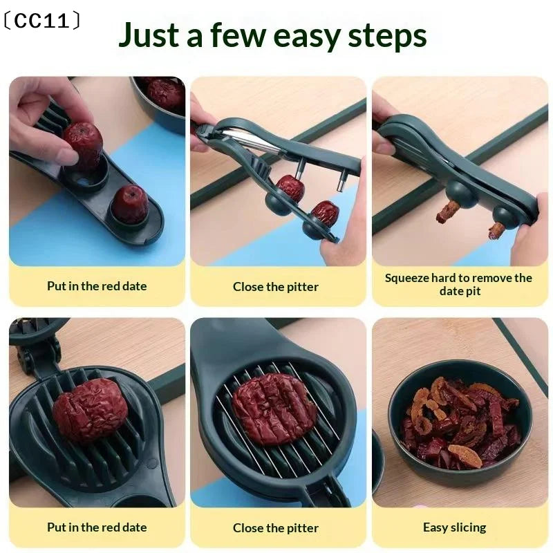 Strawberry Slicer Sharp Stainless Steel Blades Non Slip Handle Home Qme