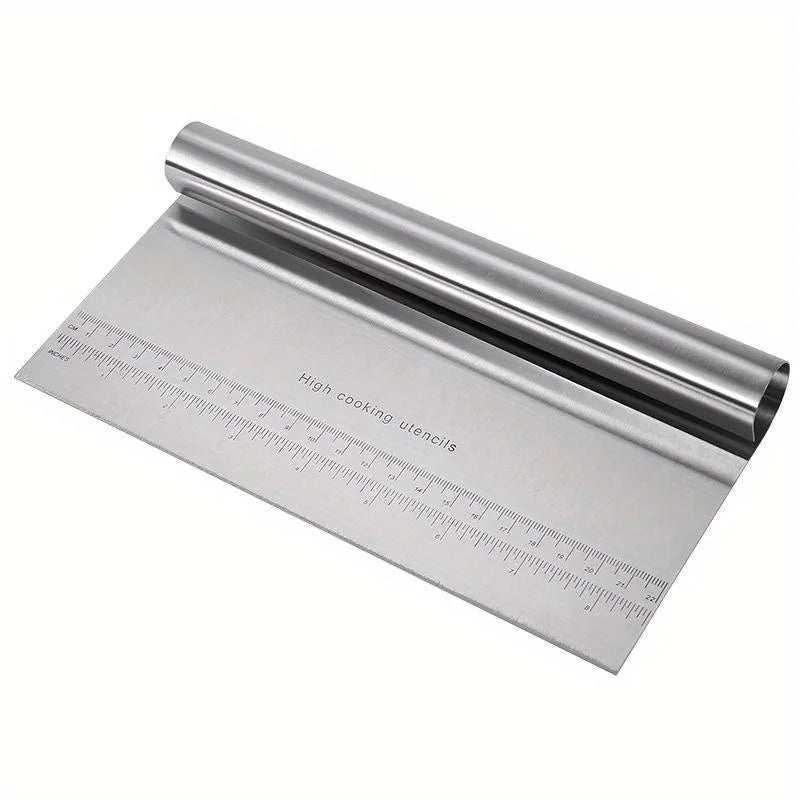 Stainless Steel Dough Chopper Bench Scraper Pastry Cutter Qme