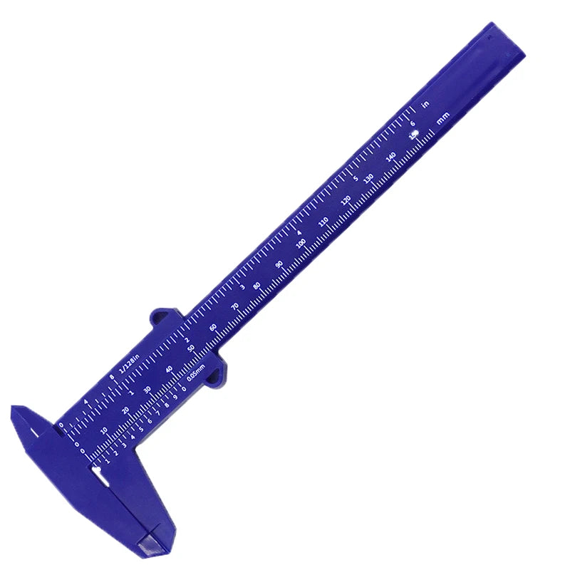 Portable Plastic Eyebrow Measuring Vernier Caliper Tattoo Ruler Qme Blue China Mainland